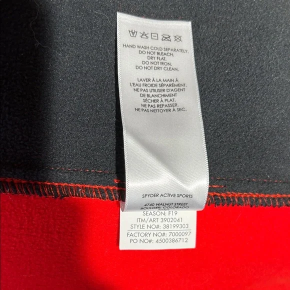 Spider Men’s Steller Full-Zip Jacket, Fleece Lined, Black & Red (Size Medium) - Picture 8 of 9